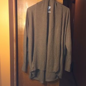 Tan open cardigan